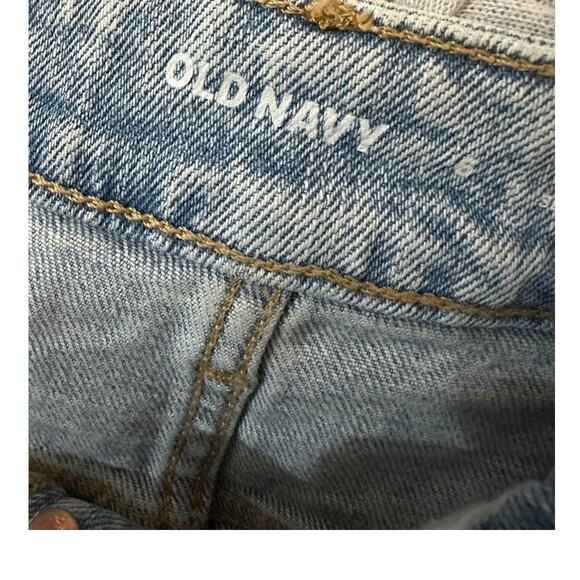 Old Navy High Rise Secret Slim Size 6 Light Blue Denim Jean Skirt Button Fly - Picture 3 of 9